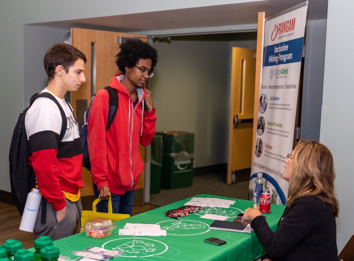 Two students at Part-Time Job Fair