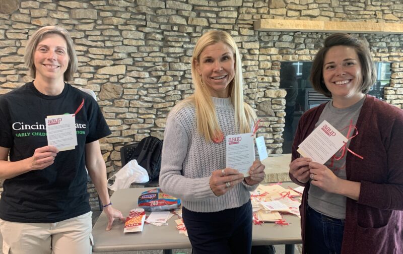 Faculty members Carla Rhoades, Kelly Edmondson, and Meredith Effler