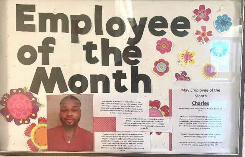 Charles Cox, Good Samaritan Hospital Employee of the Month