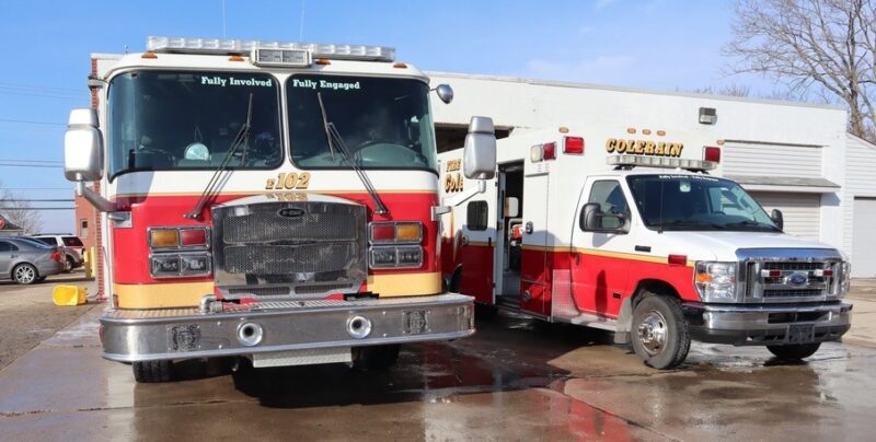 Colerain Township firetruck and ambulance