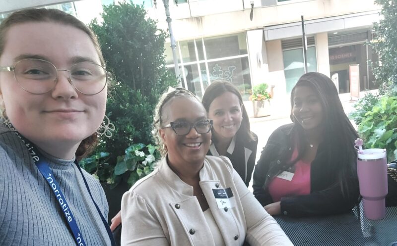 Josephine Wooldridge (student, Computer Network Administration), Dr. Kim Richards (Co-op Coordinator, Engineering & Information Technologies), Kendra Ramirez (CEO, KR Digital & Cincy AI Week Host Committee), and Jaiden Horn (student, Business Marketing)