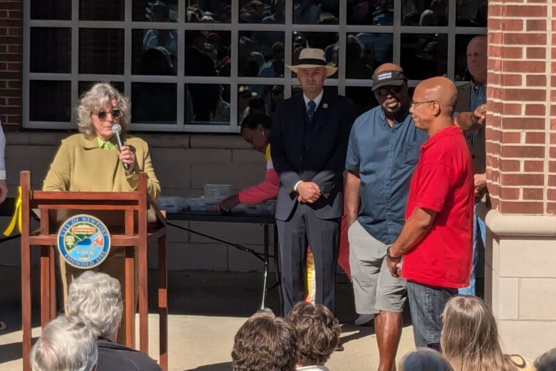 Stephen Collins, Jr., at ceremony honoring him as a Newport 