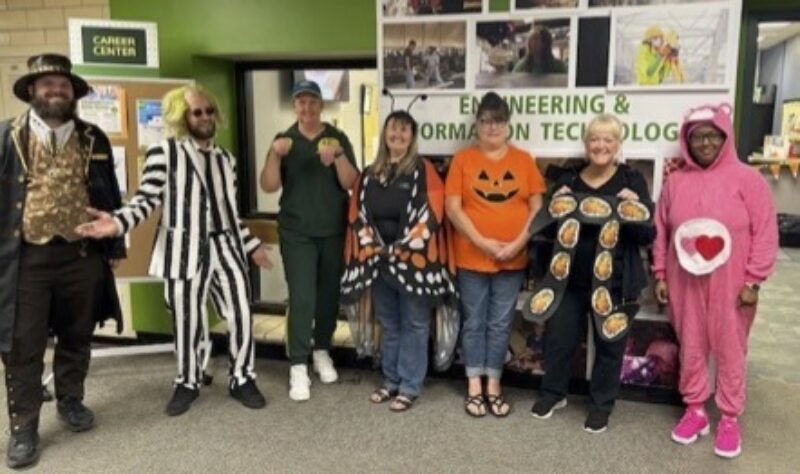 EIT division faculty and staff in Halloween costumes