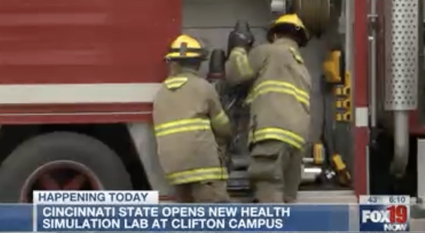 Fire & EMT students participated in the disaster drill (Screenshot from Fox19 TV)