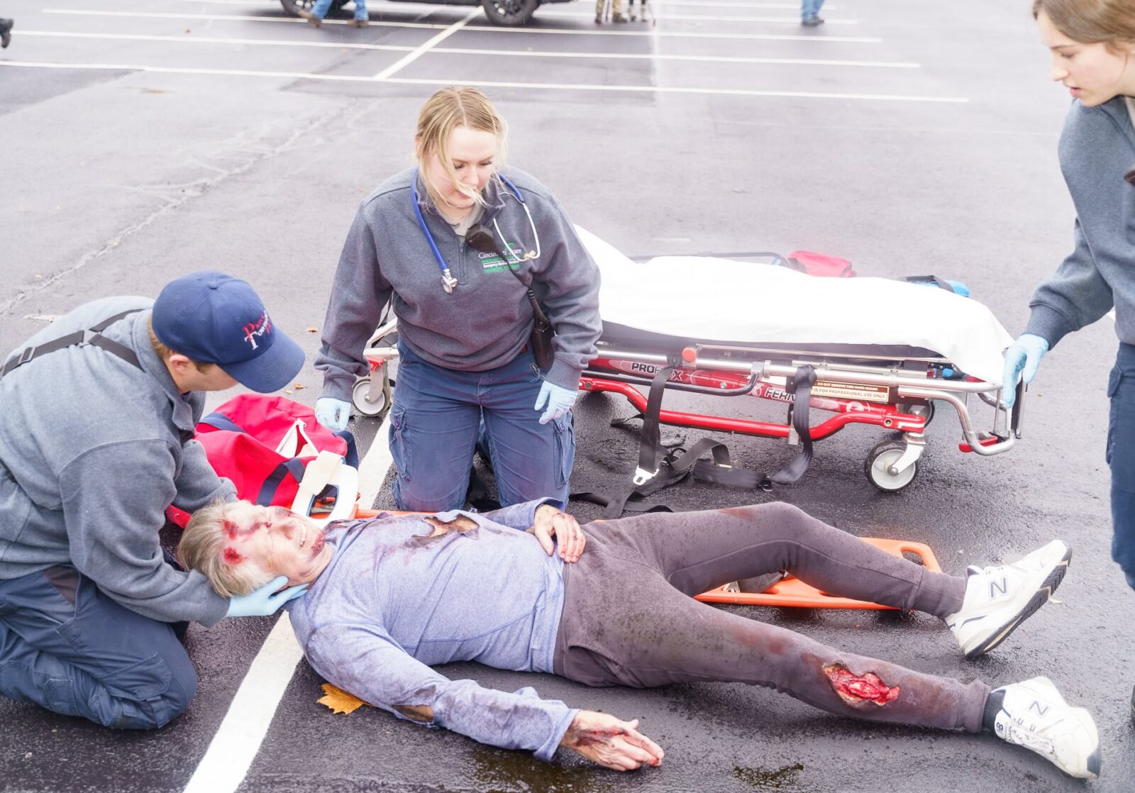 Assesing injuries at the scene