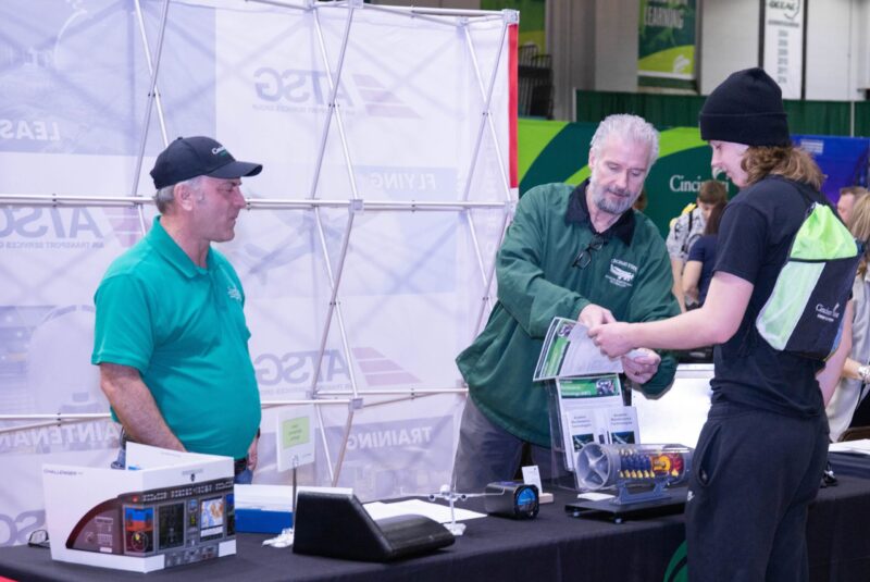 Tech Prep Career Day visitor learns about Aviation careers - 3-6-25